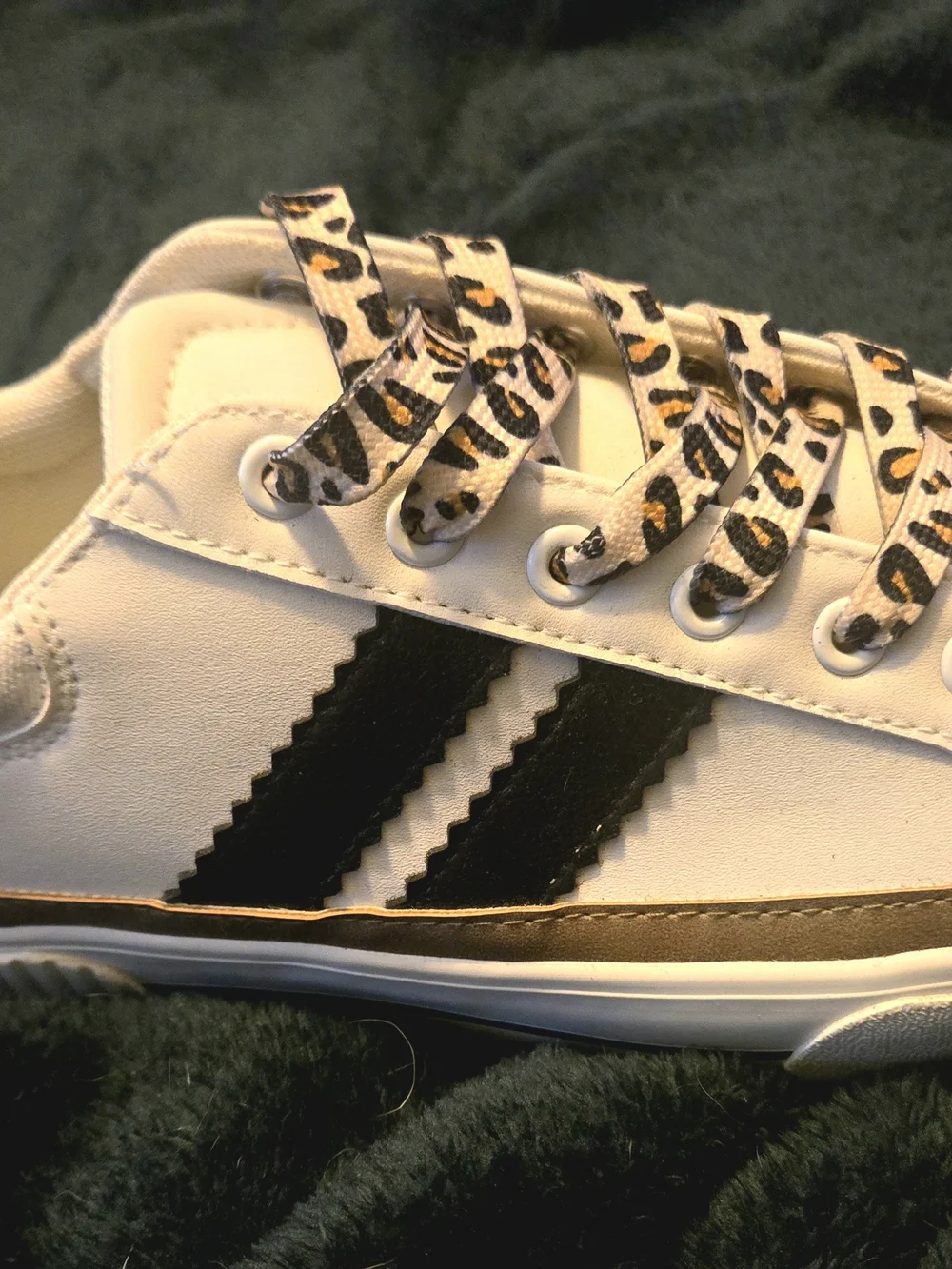 Corky’s “That’s Her” Leopard Lace White Sneakers